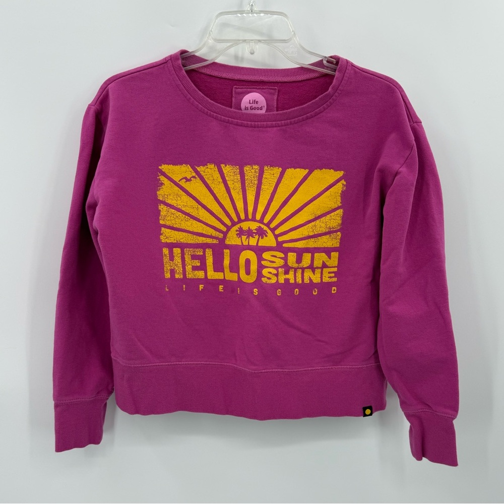 Life is Good Women's Pink Sweatshirt